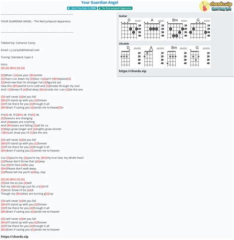 Chord: Your Guardian Angel - tab, song lyric, sheet, guitar, ukulele | chords.vip