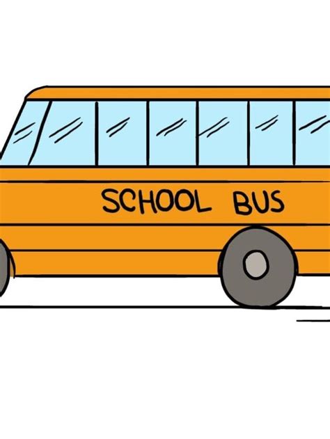 Easy School Bus Step-by-Step Drawing Tutorial - Easy Drawing Guides