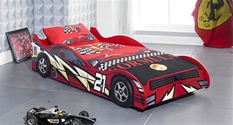 Majestic Furnishings No 21 Red Childrens Car Beds Boys Racing Red Kids ...