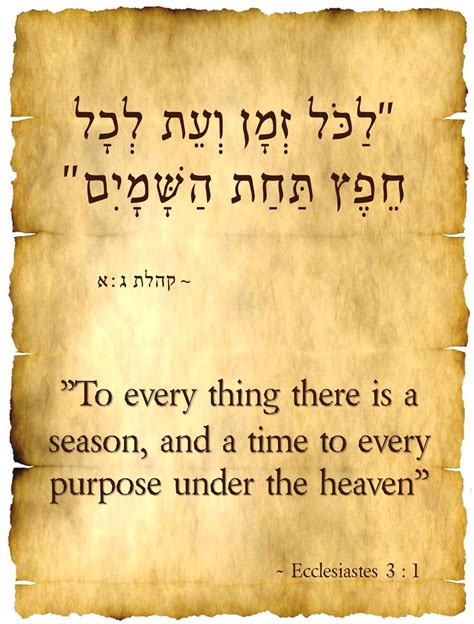 Ecclesiastes 3:1 Hebrew Vertical Postcard | Zazzle.com | Torah quotes ...