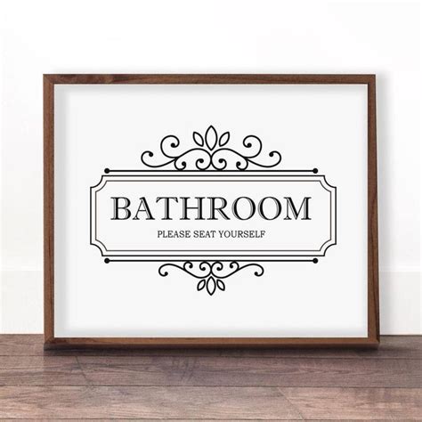 Free Printable Vintage Bathroom Signs