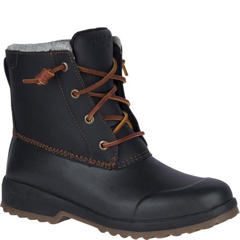 Sperry Women's Maritime Repel Snow Boots - Black | elliottsboots