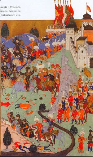 Bayezid I, "The Thunderbolt," Routs the Crusaders at the Battle of Nicopolis, 1396-Hünernâme of ...