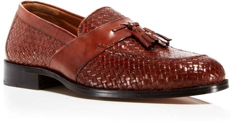 Johnston & Murphy Stratton Woven Tassel Loafers in Brown for Men | Lyst