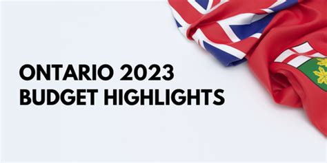 Ontario 2023 Budget Highlights - Alta Vista Planning Partners Inc.