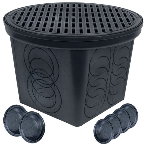 StormDrain FSD-3017-20BKIT-6 20 in. Large Round Catch Basin with Grate Kit, Black | Basin, Catch ...