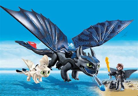 Playmobil Set: 70037 - Hiccup and Toothless with Baby Dragon - Klickypedia