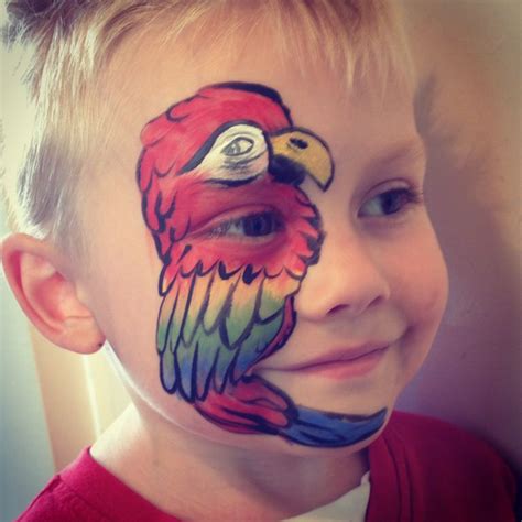 Parrot face paint #snazaroo #facepaint | Animal face paintings, Face painting, Animal faces