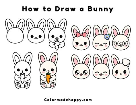 How to Draw a Bunny • Step-By-Step Instructions