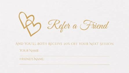 Girly Any Purpose Friend Referral Cards - Girly Business Cards