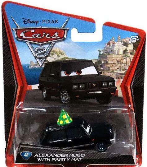 Disney Pixar Cars Cars 2 Main Series Alexander Hugo with Party Hat Exclusive 155 Diecast Car ...