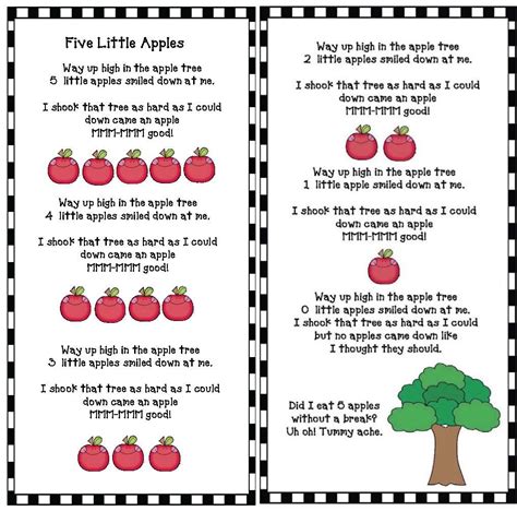 5 Little Apples in an Apple Tree Activities | Apple tree activity, Apple tree song, Apple preschool