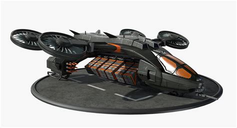 Futuristic Dropship Model - TurboSquid 1273381