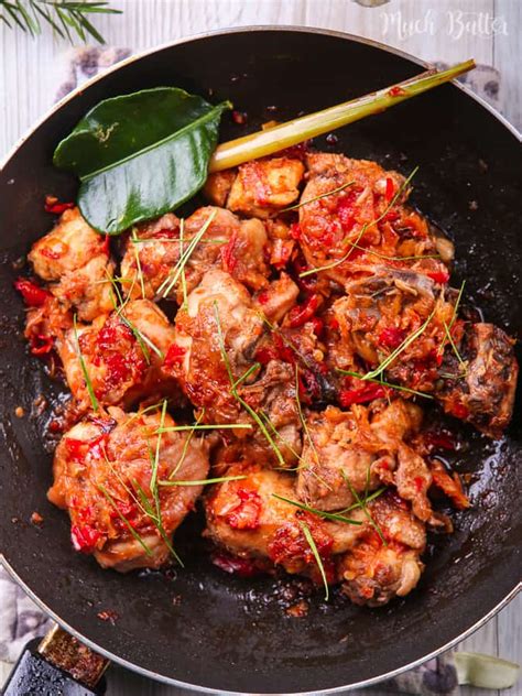 Indonesian Spicy Chicken - Ayam Rica-rica - Much Butter