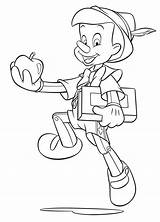 Pinocchio Coloring  Team sketch template