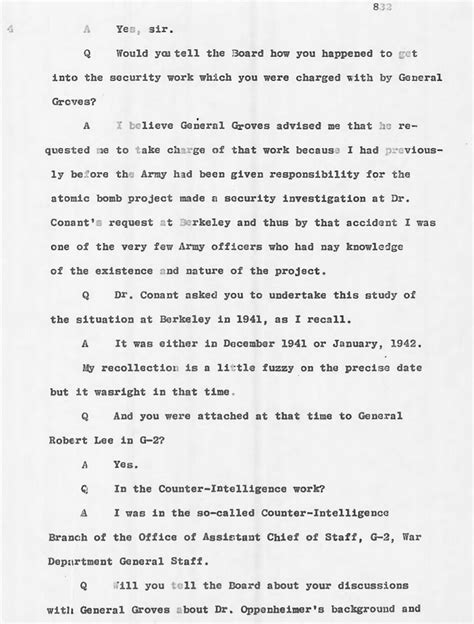 Testimony of Manhattan Project Security Chief John Lansdale in the ...