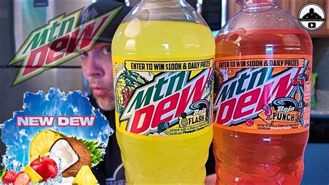 Mtn Dew® Baja Flash & Baja Punch Review! 🍍🥥🍒🍊 | NEW Baja Blast Flavors | theendorsement - YouTube