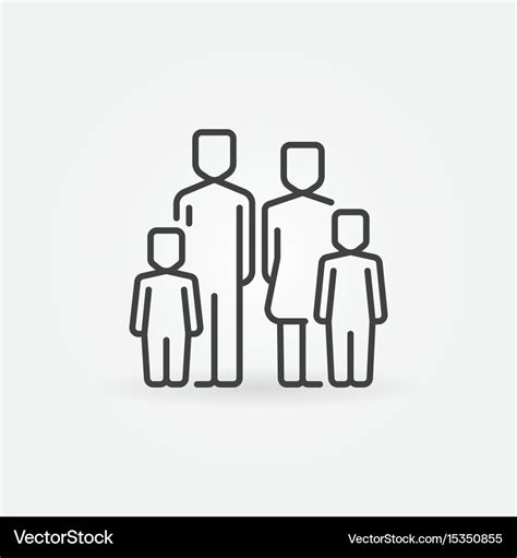 Family with two children icon Royalty Free Vector Image