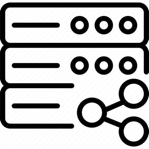 Data, database, dbms, ordbms, rdbms, share, storage icon