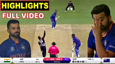 India Vs New Zealand Match T20 World cup 2021 Full Match Highlights IND ...