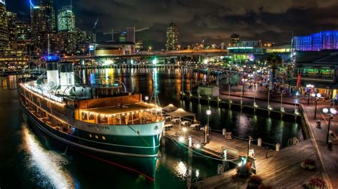 Papel de parede : Luzes, navio, barco, cidade, rua, Paisagem urbana, noite, arquitetura, agua ...