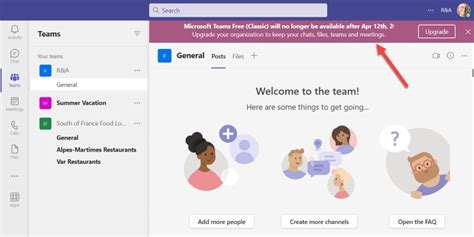 無料版への変更はMicrosoft Teams機能がダウングレードされることを意味します | Microsoft 365