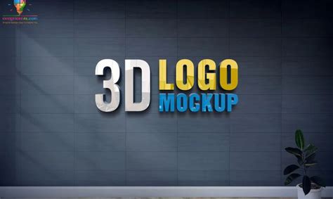 Realistic 3D Glass Window Logo Mockup | Free PSD Download