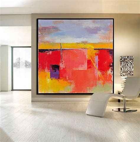 Large abstract painting abstract art red painting large wall etsy – Artofit