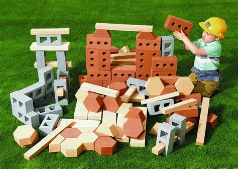 Realistic Jumbo Foam Construction Bricks, Blocks, Wood Planks, and Pavers