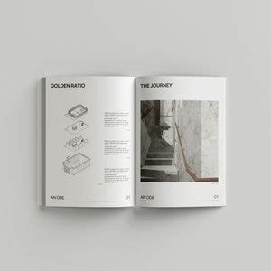 Portfolio Template Minimalist Layout Architecture Magazine Interior ...