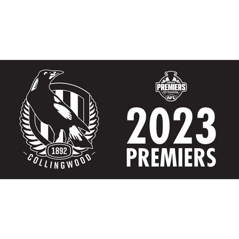 Collingwood Magpies AFL Premiers 2023 Flag Pole Flag 90 x 180cm *Pre Sale*