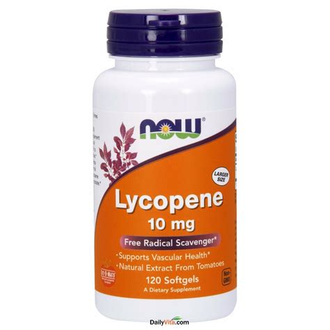 Lycopene 10 mg w/Natural Extract from Tomatoes, 120 Softgels EXP 12/20 ...