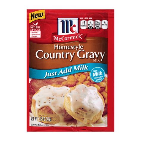 McCormick® Homestyle Country Gravy Mix Reviews 2021 | Country gravy, Gravy mix, Homemade gravy