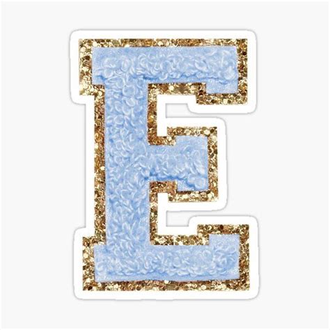 "Preppy blue varsity letter E" Sticker for Sale by riley1025 | Lettering, Preppy wallpaper ...