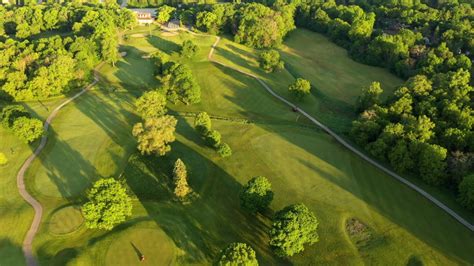 aerial view golf course establishing shot Stock Footage Video (100% ...