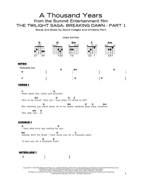 A Thousand Years by Christina Perri - Really Easy Guitar - Guitar Instructor