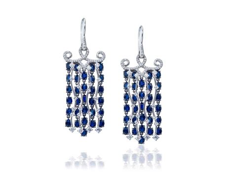 SAPPHIRE CHANDELIER EARRINGS - Hammerman Jewels