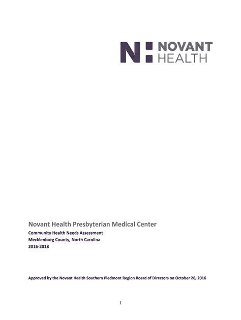 Fillable Online Novant Health Medical Park Hospital Fax Email Print ...