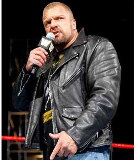 WWE Biker Style Triple H Leather Jacket - Jackets Creator