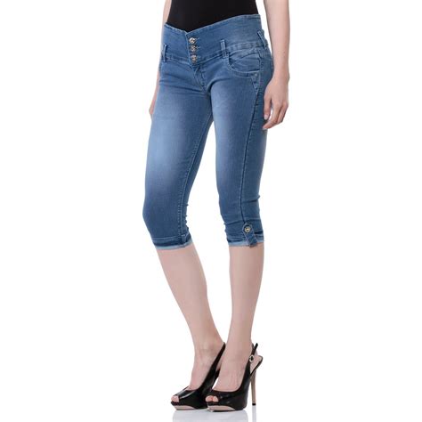 Dark Blue Women Denim Capri, Rs 499 /piece Make Me Trendy Internet Private Limited | ID: 23346293312