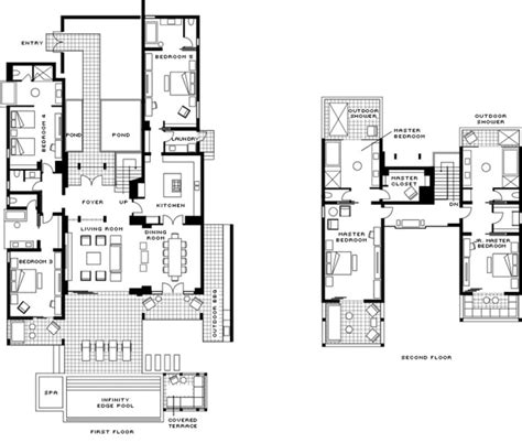 the floor plans for two story houses