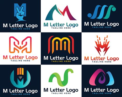 creative M letter logo design. Unique modern creative letter M logo icon design template ...