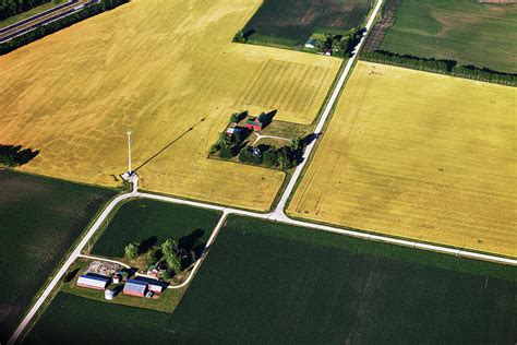 Aerial View Of Northern Illinois Farms Photograph by Stevegeer