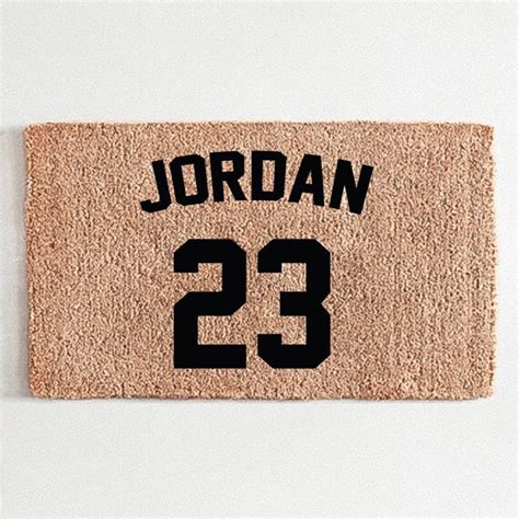 Michael Jordan 23 Jersey Flocked Coir Doormat Chicago Bulls | Etsy