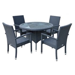 4 Rio armed stacking chairs and small round dining table -… | Flickr