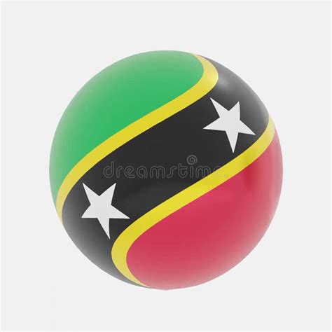 Saint Kitts and Nevis Flag Icon or Symbols Stock Illustration - Illustration of ball, design ...