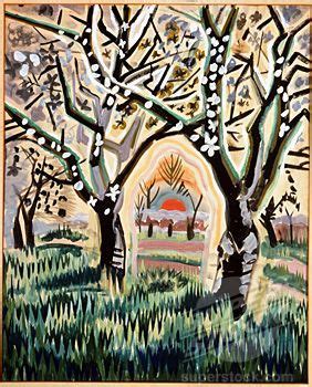 "Sunset" Charles Burchfield: | Tree art, Art, American art