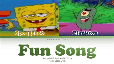 Spongebob & Plankton | Fun Song | Color-Coded Lyrics - YouTube