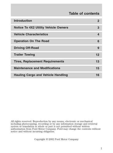 FORD 2002 EXPLORER SPORT TRAC OWNER'S MANUAL Pdf Download | ManualsLib