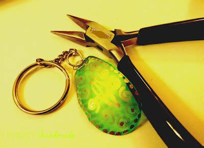 imprints handmade: Barrette clip and key chain charm with plastic bottle